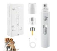Concertchop Dog Nail Grinder, 3 Grinding Modes & 2 Levels, Concertchop Nail Trimmer, Cat Nails Grinder with Safety Guard, USB Charge, Smart LED Pet Grinders for Dogs & Cats (White)