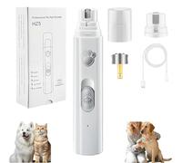 Concertchop Dog Nail Grinder, Concertchop Nail Trimme, Cordless Dog Nails Grinders with Guard, 3 Grinding Modes & 2 Levels, Pet Paws Grooming Smoothing Tool, for Home, Pets, Cats,Dogs (White)