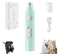 Concertchop Dog Nail Grinder, Concertchop Nail Trimmer, 3 Grinding Modes & 2 Levels, Smart Led Pet Grinder, Diamond Grinding Wheel,for Home,Pets,Cats,Dogs (Green)