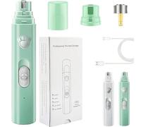Concertchop Dog Nail Grinder, Concertchop Nail Trimmer, 3 Grinding Modes & 2 Levels, Ultra-Quiet Operation, Smart LED Pet Grinder, USB Charge with Replacement Grinding Heads (A)