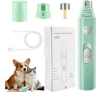 Concertchop Dog Nail Grinder, Concertchop Nail Trimmer, Diamond Grinding Wheel, 3 Grinding Modes & 2 Levels, USB Rechargeable, For All Dogs & Cats, Pet Paws Grooming Smoothing Tool (Green*1pcs)