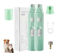 Concertchop Dog Nail Grinder, Concertchop Nail Trimmer, Dog Nail Grinder For Large Dogs, 3 Grinding Modes & 2 Levels, Smart Led Pet Grinders, Suitable For Large, Medium and Small Dogs (Green,2pcs)
