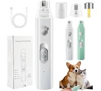 Concertchop Dog Nail Grinder, Concertchop Nail Trimmer, Pet Paws Grooming Smoothing Tool, 3 Grinding Modes & 2 Levels, Ultra-Quiet Operation, USB Rechargeable, for All Dogs & Cats (White)