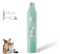 Concertchop Dog Nail Grinder, Low-Noise Electric Nail Trimmer with 3 Grinding Modes & 2 Speed Levels, USB Rechargeable Pet Grooming Tool for Dogs & Cats (Green)