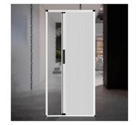 Concertina Accordion Folding Door for Doorway, Retractable Shower Door with Handle &Cellular Fabric, Bedroom/Bathroom/Kitchen/Office/Rv Room Divider(120x200cm/47x79in)