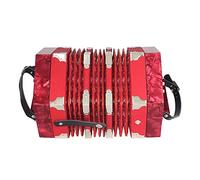 Concertina De Acordeón De 20 Botones Con Bolsa De Transporte, Instrumento De Teclado, For Adultos Principiantes Estudiantes, Sonido Más Suave Fascinante (Color : Red)