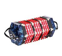 Concertina De Acordeón De 20 Botones, Instrumento De Teclado, For Adultos Estudiantes Principiantes, Sonido Más Suave Fascinante, Con Bolsa De Transporte(Blue)