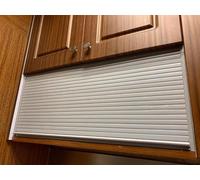 Concertina - Kit de repuesto para puertas de gabinete, armario enrollable flexible con riel y asa, panel deslizante de plástico para pared, armario, caravana, garaje, pared