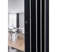 Concertina - Partición de puerta plegable, grano de madera deslizante con diseño magnético múltiple, solución de privacidad personalizable para espacios de vida