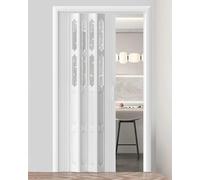 Concertina - Puerta corrediza plegable con pantalla magnética, personalizable para puertas, armarios y divisores, retráctil para uso en el baño