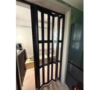 Concertina - Puerta plegable de plástico PVC corredera interior, panel divisor de habitación múltiple para pasillo y baño con cerraduras magnéticas a prueba de mascotas