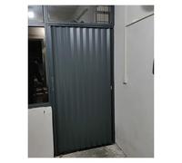 Concertina - Puerta plegable separadora de ambientes, aluminio de metal impermeable con cerradura y kit, ideal para interiores y cocina abierta y separación de espacios