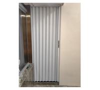 Concertina - Puerta plegable separadora de ambientes, aluminio de metal impermeable con cerradura y kit, ideal para interiores y cocina abierta y separación de espacios