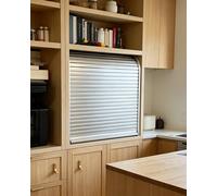 Concertina - Tambor de puerta para armario de cocina, sistema de panel enrollable con rieles guía curvos, puerta corredera que ahorra espacio para espacios reducidos
