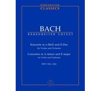 Concertos for Violin in A minor BWV 1041 & E major BWV 1042 (Study Score)