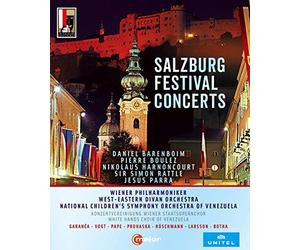 Concerts du Festival de Salzbourg. Boulez, Barenboim, Harnoncourt, Rattle, Parra.