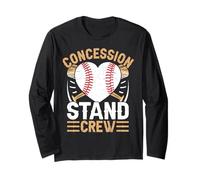 Concession Stand Crew Baseball Game Snack Food Fan Coach Manga Larga