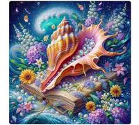 Conch Book Pearls Jigsaw Puzzle 35 Pieces 30x30cm/12x12inch, Difficult Jigsaw Puzzles for Adults 35, Beautiful Art Work, Great Festive Puzzle Gift for Men/Women