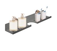 Concha con Cáscara De Baño sobre El Grifo - Estantes De De Pared | Organizador Extraíble En Acero Al Carbono con Tazas De Succión para Botellas De Perfume, Cocina, Lavandería E Inodoro