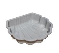 Concha de arena y agua, piscina infantil para niños y animales, 86 cm, duradera, segura y sencilla, arenero sin tapa, 1 pieza, gris claro