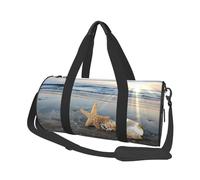 Concha de Estrella de mar en Sunny Beach, Bolsa de Viaje de Gran Capacidad, Bolso Redondo, Bolsa de Viaje Deportiva, Bolsa de Mano, Bolsa de Fitness