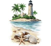 Concha Kit Pintura de Diamantes Adultos, Lámpara de Torre Diamond Art Kit Completo, Actividad Relajación Antiestrés, Ideas de Regalos para Mujeres Navidad Cumpleaños, Decoración Hogar 30x40 cm qo-19