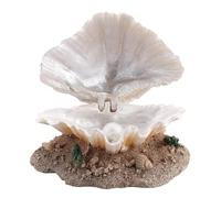 Conchas de mar Marinas de Playa de océano, 9,3x12,5x8cm/3,7x4,9x3,1pulgadas Plegable Concha de pecera Decoración del Tanque de Peces Concha Acuario paisajística Decoraciones del burbujeador Acuario