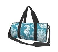 Conchas Marinas Caballito De Mar Coral, Bolsa de Viaje de Gran Capacidad, Bolso Redondo, Bolsa de Viaje Deportiva, Bolsa de Mano, Bolsa de Fitness