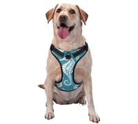 Conchas Marinas, Caballito de mar y Coral,Arnés para Mascotas, arnés Reflectante Ajustable para Perros,XL