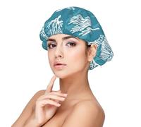 Conchas marinas, caballito de mar y coral,Gorro de dormir de satén para adultos - Gorro de dormir elástico para mujer, cubrecabello nocturno