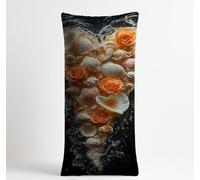 Conchas marinas Fundas Almohada 30 x 90CM En forma de corazón Fundas Cojines Sofa Cama Larga Blando Terciopelo con Doble Cara Impresión Cremallera Invisible para Decoracion Hogar Regalo Mujer KDZT2694