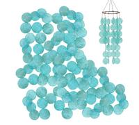 Conchas para manualidades - 100 conchas naturales de 5 cm | Discos redondos con agujeros para guirnalda de campanillas de viento | Suministros de fabricación de joyas para el hogar, oficina, granja