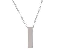 CONCHLERY Collar de urna para cenizas, acero inoxidable 304, rectangular, colgante de tubo que se puede abrir, collares para joyas conmemorativas, Acero aleado