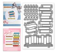 CONCHLERY Sellos transparentes para libros de reseñas de libros, sellos transparentes de silicona para manualidades, álbumes de recortes, decoración de álbumes de fotos, hoja de reseña, 4.3 x 6.3