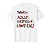 Conciencia autismo Enseñe Acepte Comprender el apoyo Camiseta