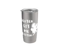 Conciencia celíaca Gluten Got Me Tootin Sin gluten Vaso térmico de acero inoxidable de doble pared