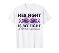 Conciencia de Alzheimer Su lucha es mi lucha contra la demencia ALZ Camiseta
