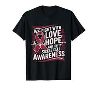 Conciencia de células falciformes Amor Esperanza Unidad Anemia Latido del corazón Camiseta