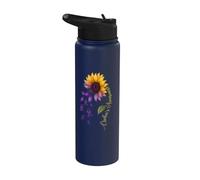 Conciencia de Crohn - Guerrero de Crohn de combate contra la EII Stainless Steel Insulated Water Bottle
