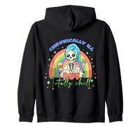 Conciencia de fibromialgia fibromialgia esquelética crónicamente enferma Sudadera con Capucha
