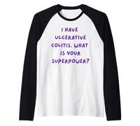Conciencia de la Colitis ulcerosa - Guerrero de Enfermedades crónicas Camiseta Manga Raglan