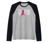 Conciencia de la Fibrosis pulmonar Hope Camiseta Manga Raglan