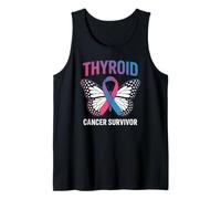 Conciencia de la mariposa sobreviviente del cáncer de tiroides Camiseta sin Mangas