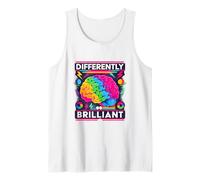 Conciencia de la neurodiversidad del Autismo Cerebral diferentemente Brillante Camiseta sin Mangas
