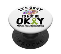 Conciencia de la Salud Mental Está Bien no Estar Bien PopSockets PopGrip Adhesivo