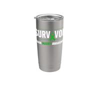 Conciencia de lesiones cerebrales traumáticas - sobreviviente de lesiones cerebrales Vaso térmico de acero inoxidable de doble pared