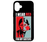Conciencia de Native America MMIW - I Wear Red For My Sisters Carcasa para iPhone 16 Plus