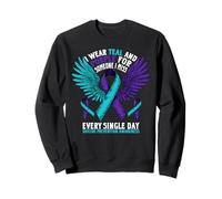 Conciencia de prevención del suicidio Cinta púrpura Salud Sudadera