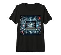 Conciencia de Seguridad cibernética para sobrevivientes de Phishing Manténgase Alerta Camiseta Premium