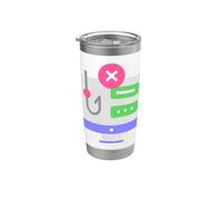 Conciencia de seguridad cibernética para sobrevivientes de phishing Manténgase alerta Vaso térmico de acero inoxidable de doble pared